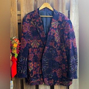 Men’s XXL Corduroy Paisley Print Blazer.